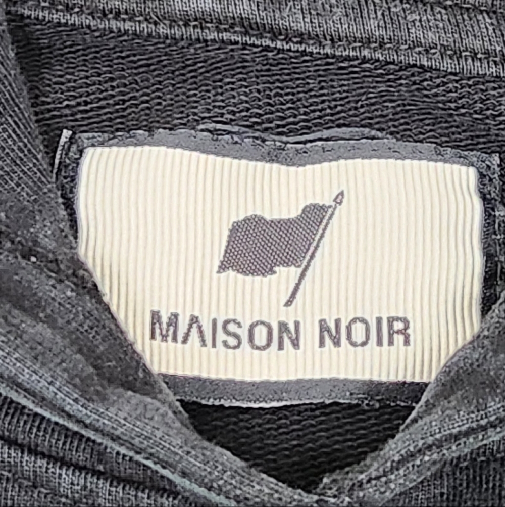 Maison Noir Judgement Graphic Skull Design Embroidered Black Hoodie. Medium - Picture 6 of 9